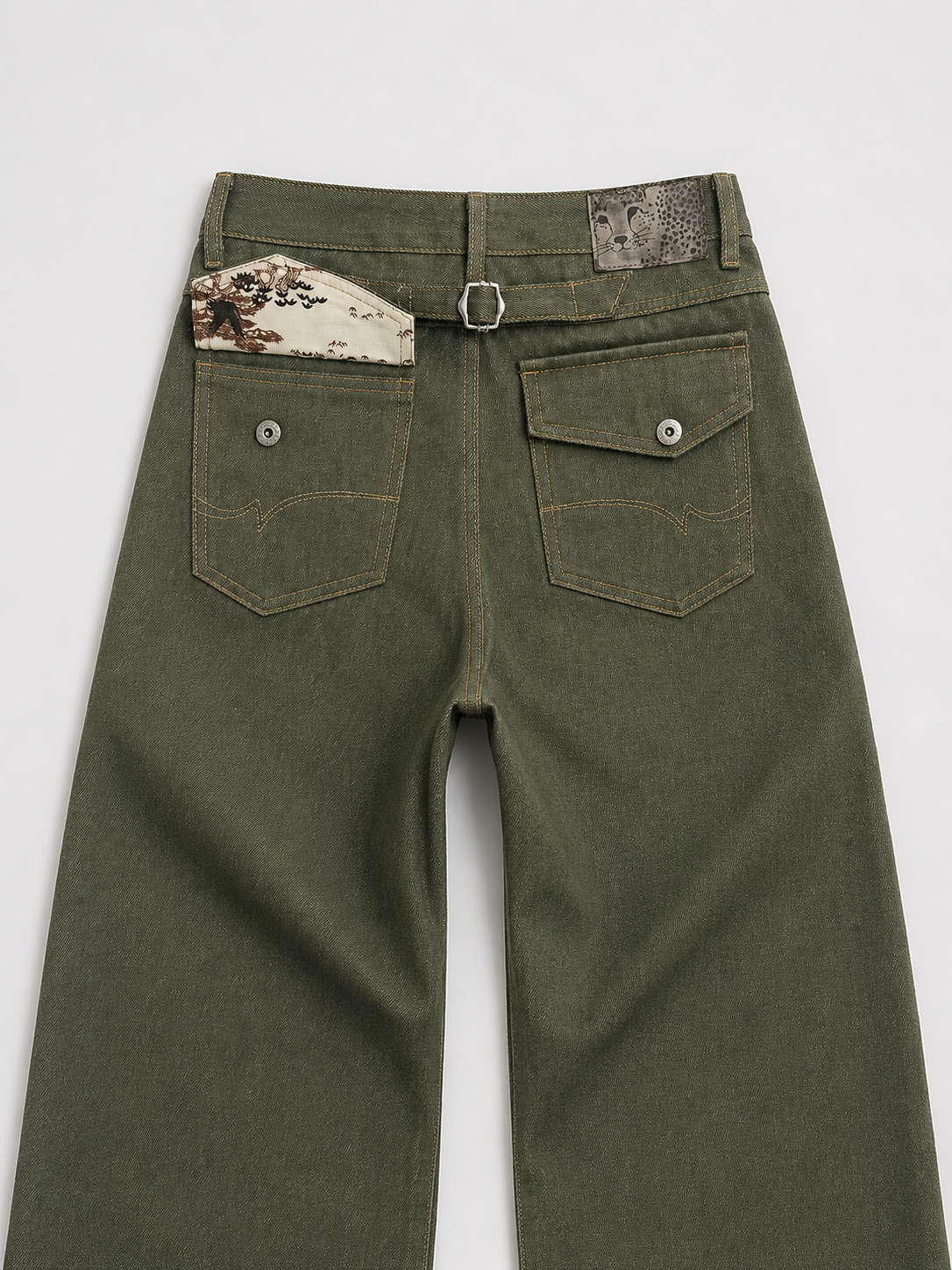 Sakura Matcha Wide Leg Denim