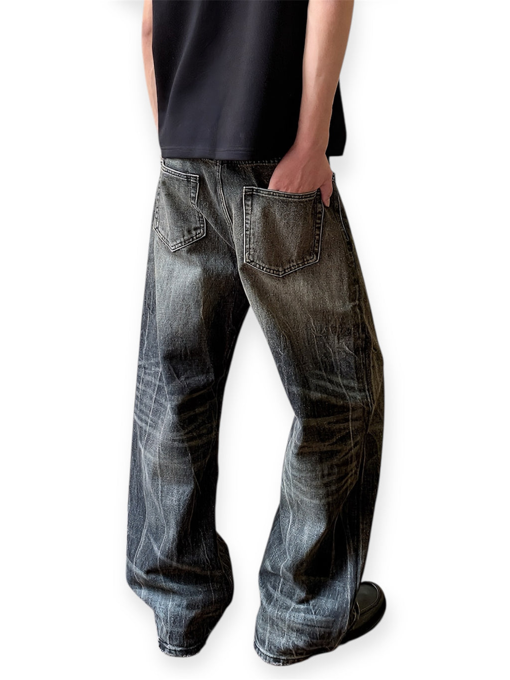 Black Marble Fade Denim