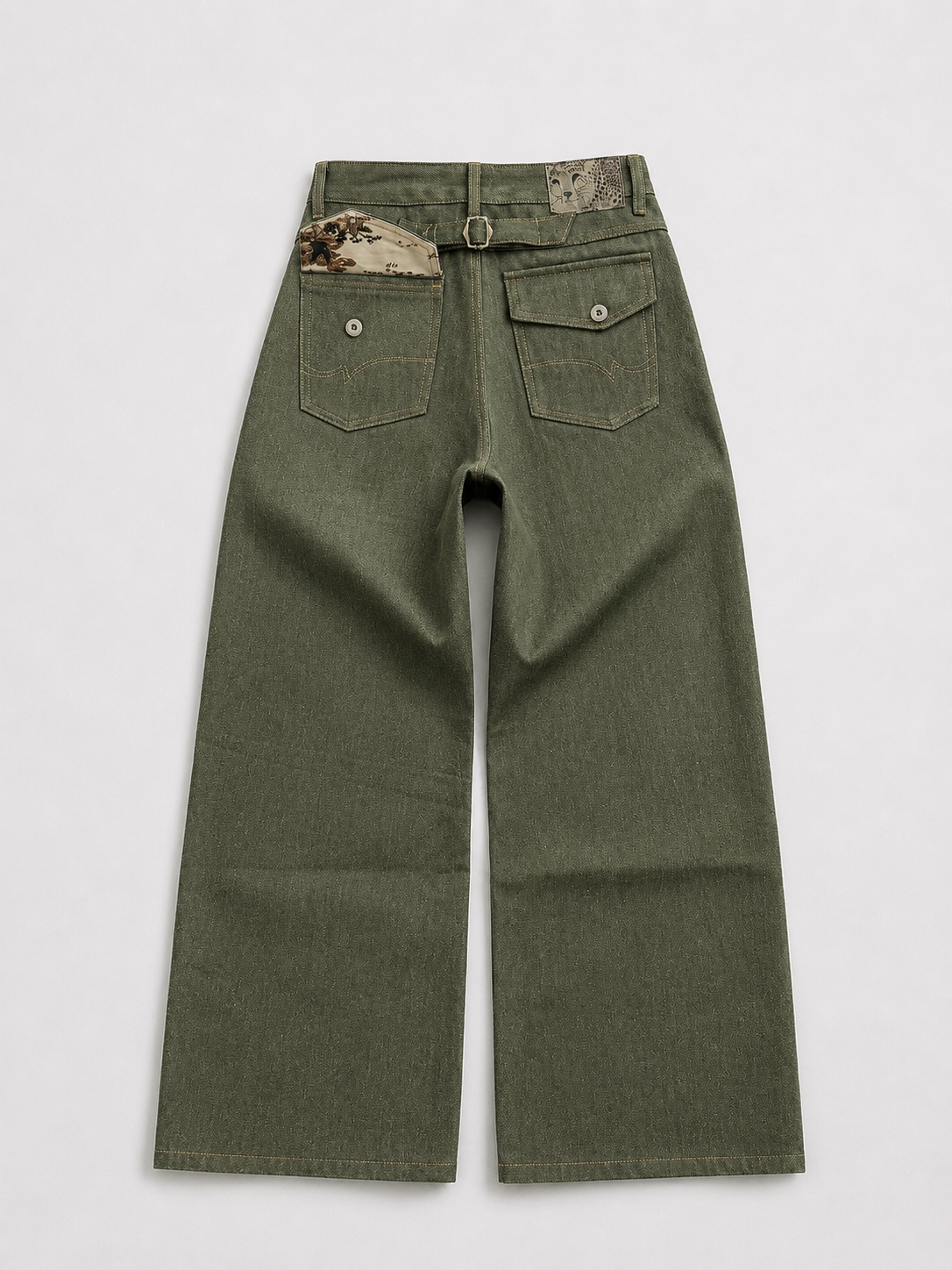 Sakura Matcha Wide Leg Denim