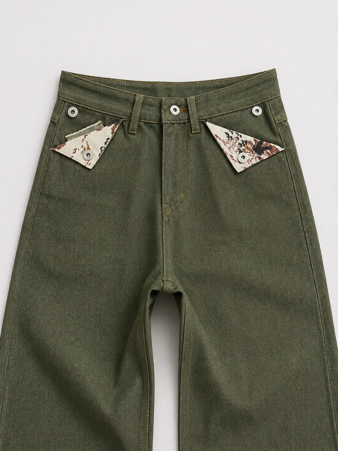 Sakura Matcha Wide Leg Denim