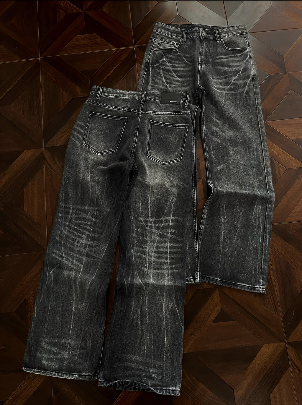 Black Marble Fade Denim