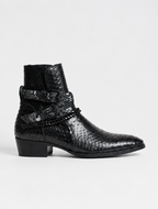 Snakeskin Vandal Chain Boots