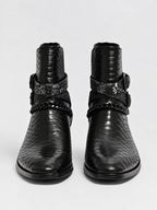 Snakeskin Vandal Chain Boots