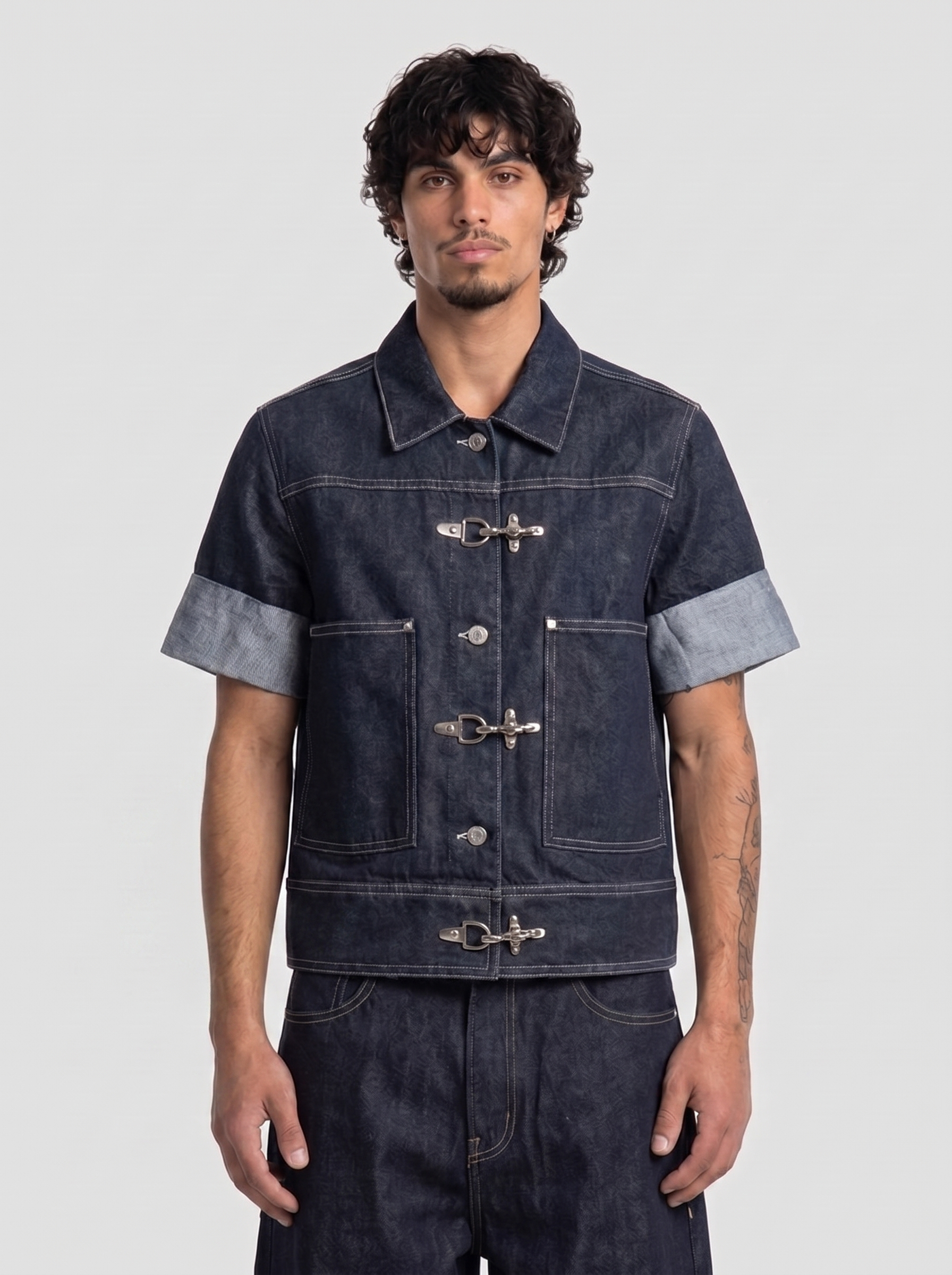 Lock Cropped Denim Jacket