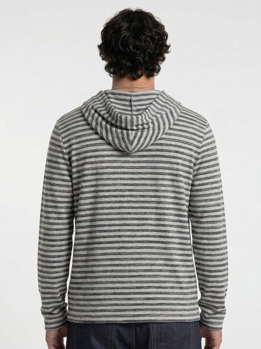 Distorted Stripe Hoodie