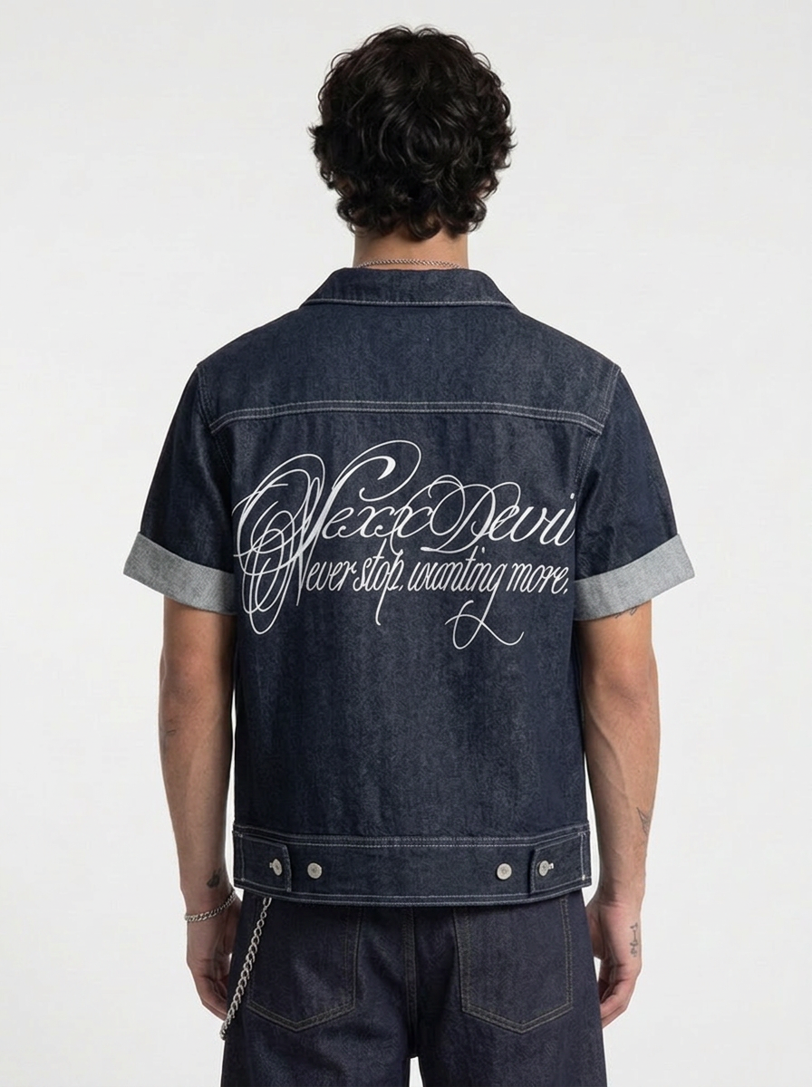 Lock Cropped Denim Jacket