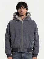 Pearl Fur Trim Hoodie